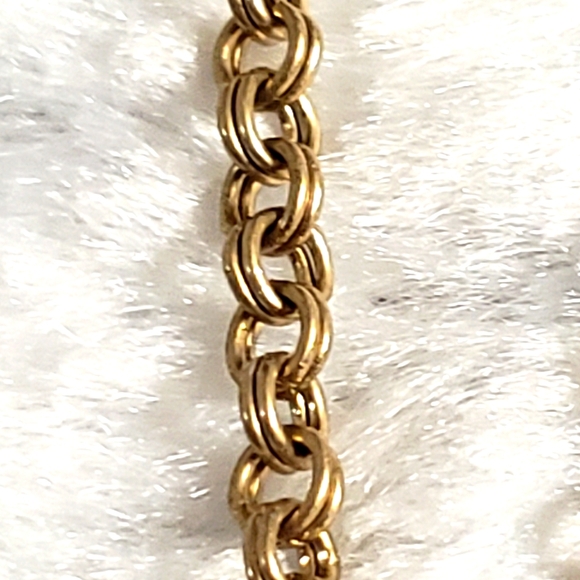 Antique Love Game Day Long Necklace Made of a Chain and Gold Pieces - Picture 8 of 12